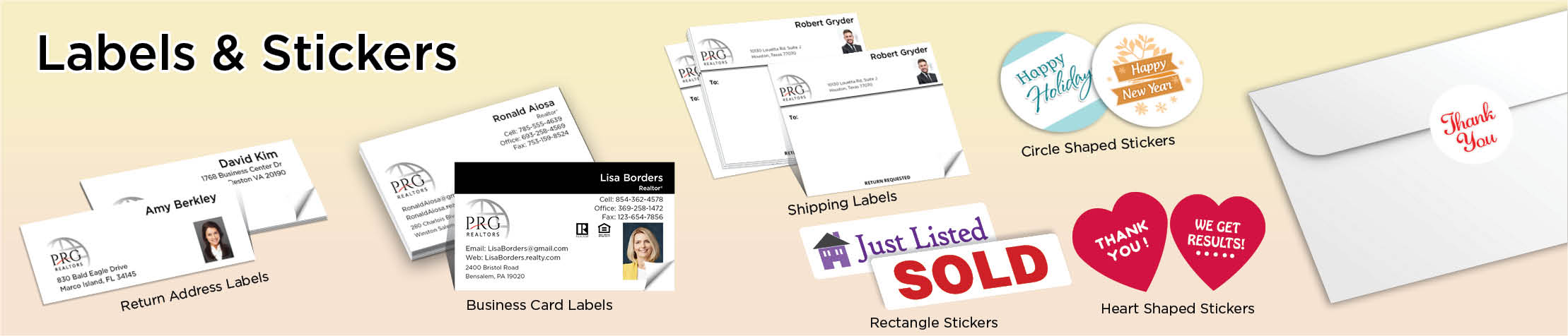 PRG Realtors Real Estate Labels and Stickers - MHRS business card labels, return address labels, shipping labels, and assorted stickers | BestPrintBuy.com