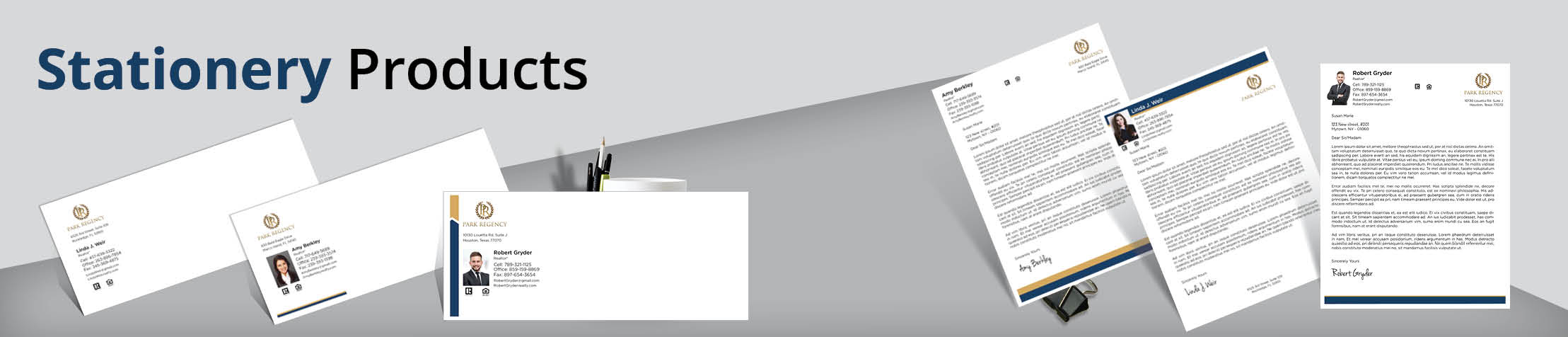 Park Regency Real Estate Stationery Products - Custom Letterhead & Envelopes Stationery Products for Realtors | BestPrintBuy.com