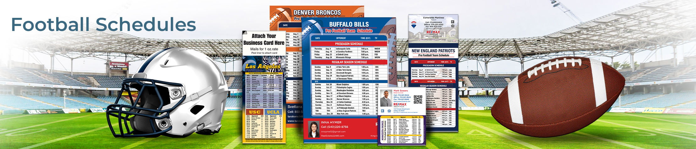 RE/MAX Real Estate Football Schedules - REMAX personalized football schedules | BestPrintBuy.com