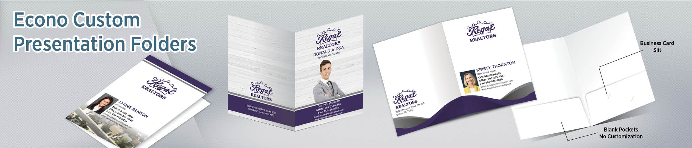 Regal Realtors Econo Presentation Folders - folders | BestPrintBuy.com