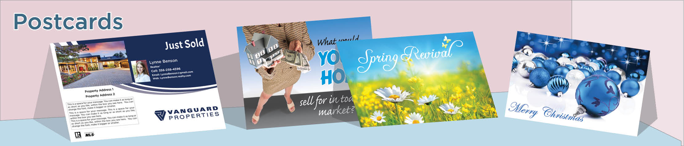 Vanguard Properties Real Estate Postcards - Vanguard Properties postcard templates and direct mail postcard mailing services | BestPrintBuy.com