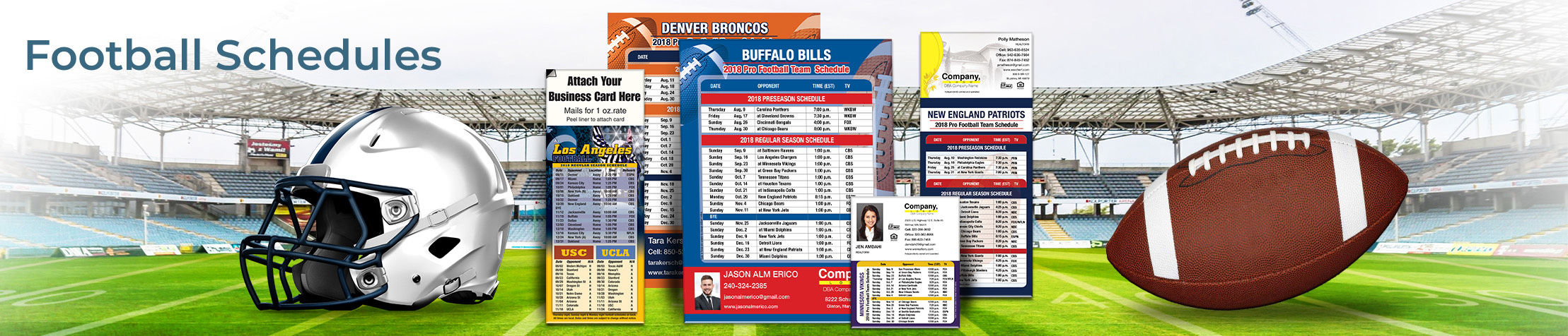 Weichert Real Estate Football Schedules - WC personalized football schedules | BestPrintBuy.com