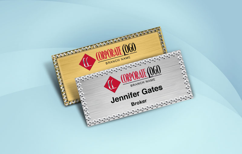 Home Smart Real Estate Bling Rectangle Name Badge | BestPrintBuy.com